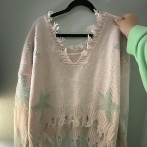 Impeccable Pig pink star sweater